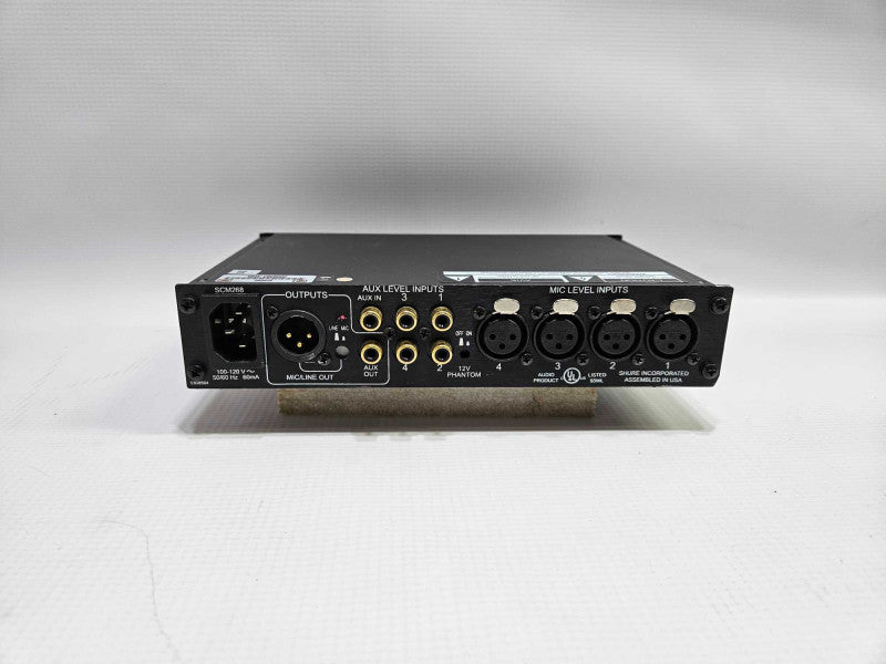 Shure SCM268 4-Channel Mic Mixer Q)