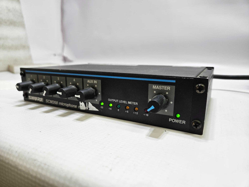Shure SCM268 4-Channel Mic Mixer Q)