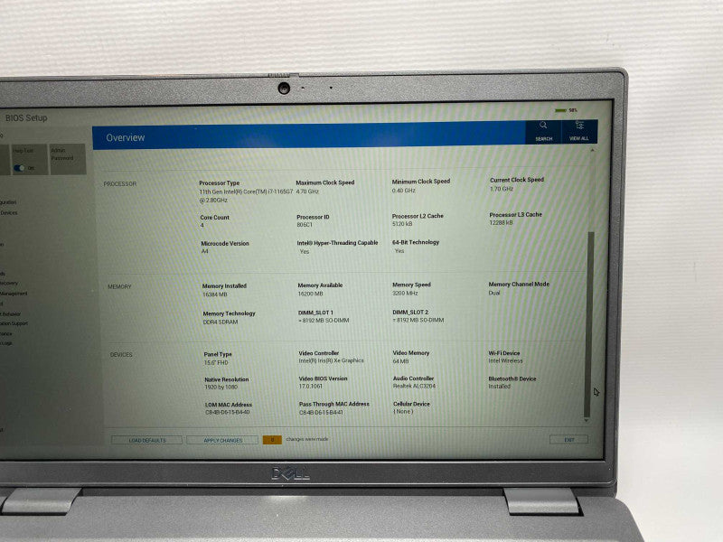 DELL Latitude 3520 with i7-1165G7 16GB RAM & 256GB NVMe SSD Storage  -