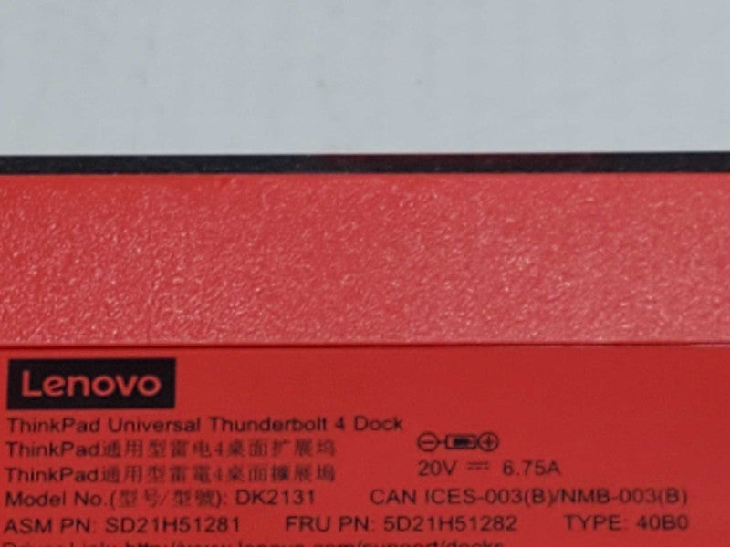 Lenovo ThinkPad Universal Thunderbolt 4 Docking Station, Dock Only ~
