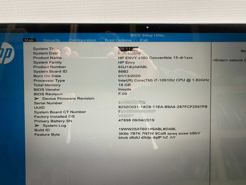 HP ENVY x360 Convertible 15-dr1003ca with i7-10510U CPU 16GB RAM READ  -