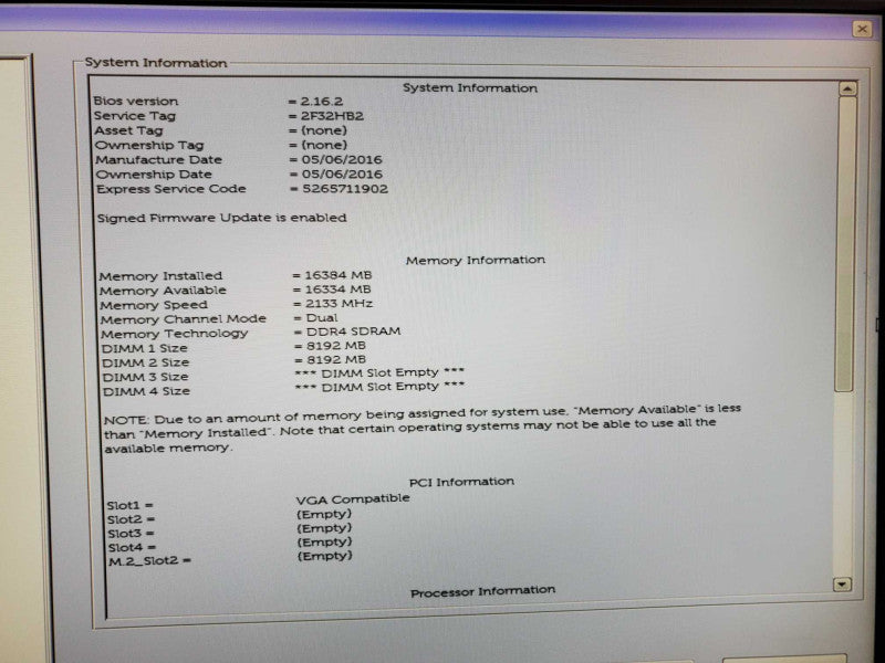 Dell Precision T3620 Xeon E3-1270 v5 @ 3.6GHz 16GB DDR4 No HDD FirePro W4100 (