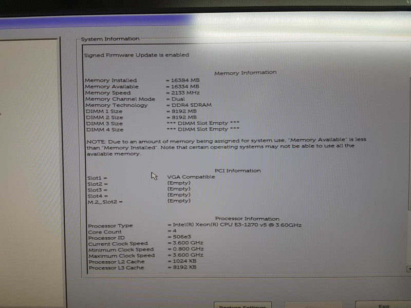Dell Precision T3620 Xeon E3-1270 V5 @ 3.60ghz / 16gb ram ddr4 / Quadro K620 #