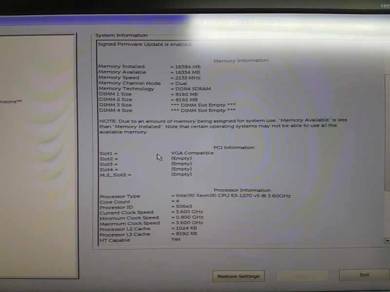 Dell Precision T3620 Xeon E3-1270 V5 @ 3.60ghz / 16gb ram / FirePro W4100 \t #