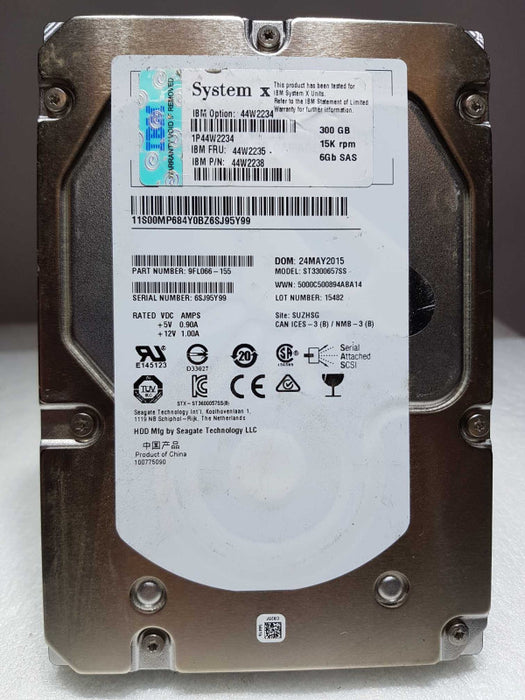 300GB 3.5\\" SAS IBM BRAND 15K 6GBPS Q