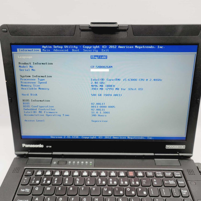 Panasonic Toughbook CF-54 MK2 i5-6300U 4GB 500GB HDD =