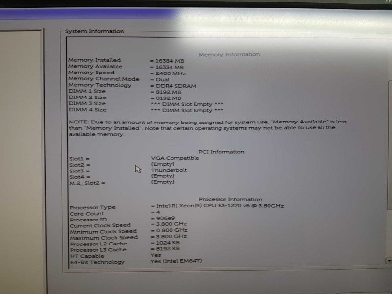 Dell Precision T3620 Xeon E3-1270 V6 @ 3.80ghz / 16gb ram / W4100 / READ #