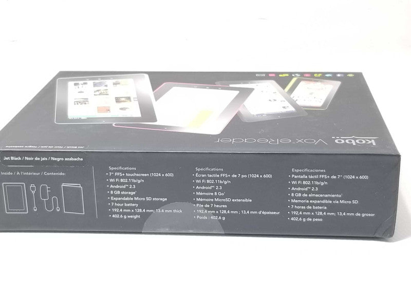 New KOBO VOx eReader K080-KBO-B 7\\" FFS+ Touch Screen 8GB WiFi Android Q Q
