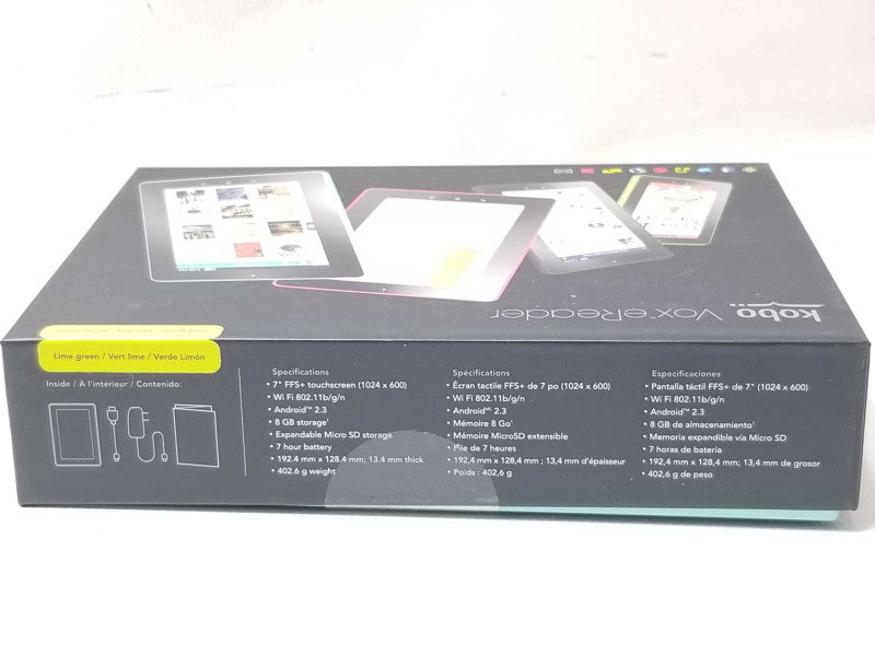 New KOBO VOx eReader K080-KBO-G 7\\" FFS+ Touch Screen 8GB WiFi Android Q Q