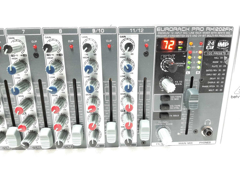 Behringer Eurorack Pro RX1202FX Rackmount Mixer READ $