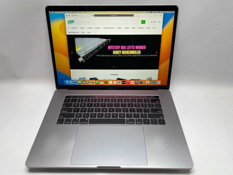 MacBook Pro 15-inch 2018 with i7 CPU 16GB RAM & 250GB Storage  -