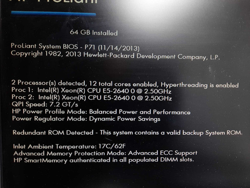 HP ProLiant DL360p Gen8 2x Xeon E5-2640 64GB RAM B420i 2x PSU 2.5\\" $