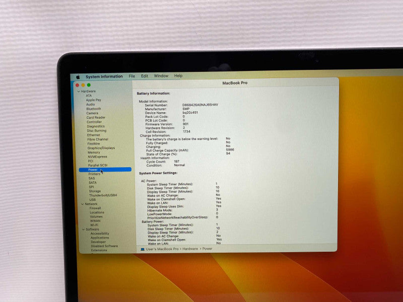 MacBook Pro 2018 15-inch with i7 CPU 16GB RAM & 500GB Storage  -