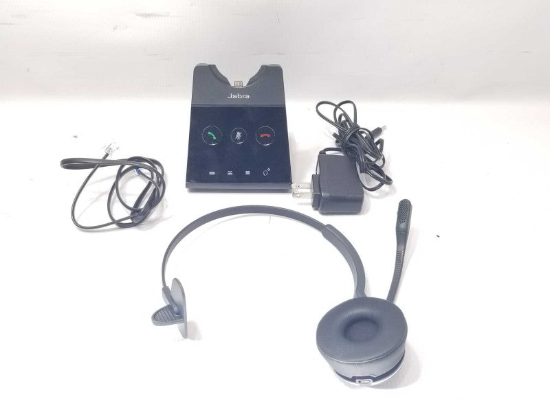 Jabra Engage 65 9553-553-125 Mono Wireless Headset and Base w/ AC Adapter Q_