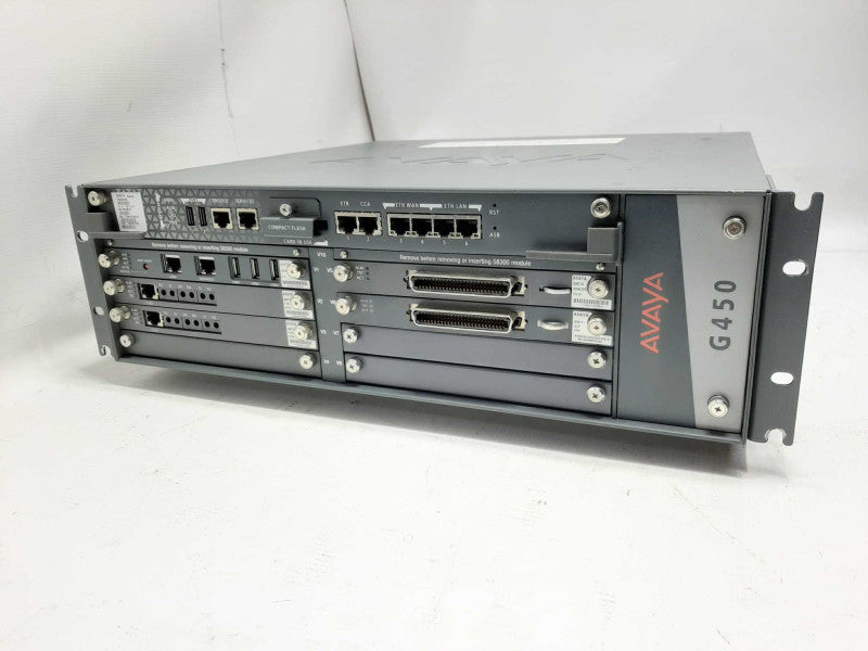 AVAYA G450 Media Gateway 2x MM710B MM716 MM717 S8300 $