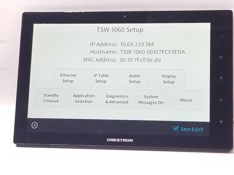 Crestron TSW-1060-B-S 10.1 Touch Screen - Black - W/ TTK Stand  _