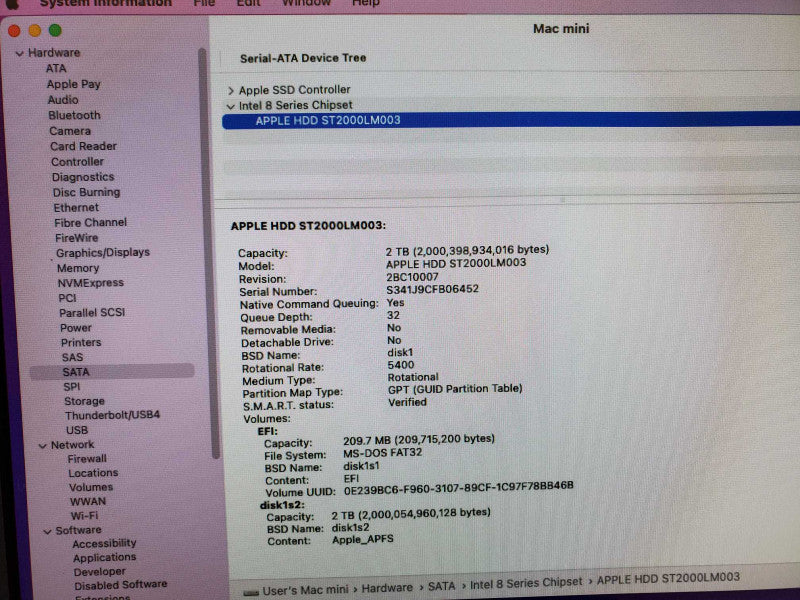 Mac Mini 2014 Core i7-4578U @ 3.0GHz 8GB DDR3 2TB HDD [A1347] (