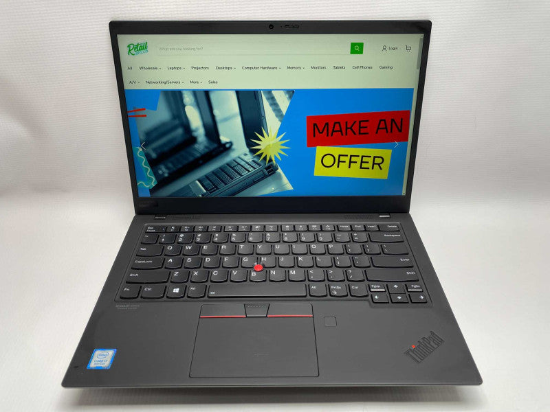 Lenovo ThinkPad X1 Carbon 7th gen with i7-8565U CPU 16GB RAM & 256GB SSD  -
