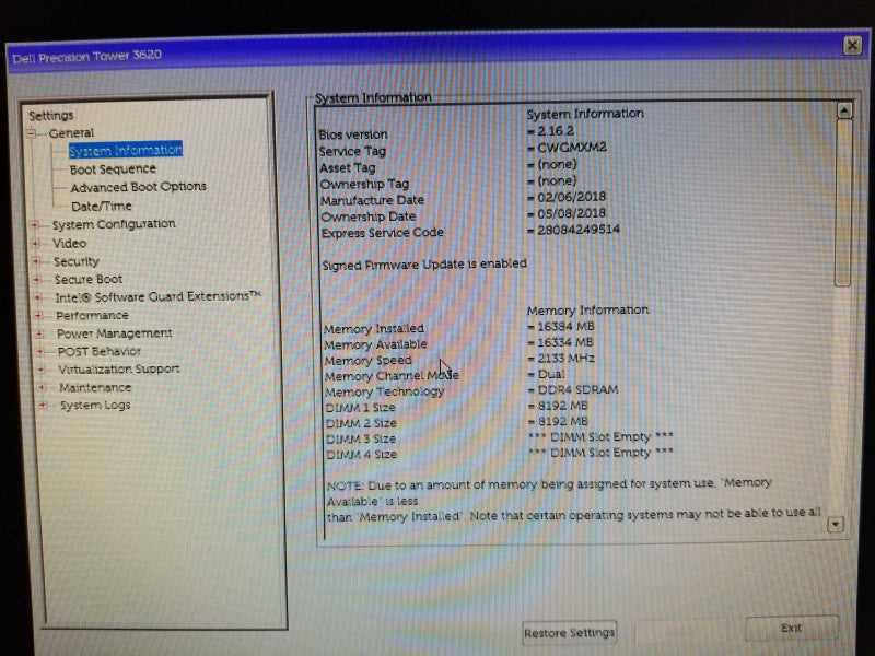 Dell Precision T3620 Xeon E3-1270 V5 3.60GHz, 16GB DDR4, Quadro P600 _