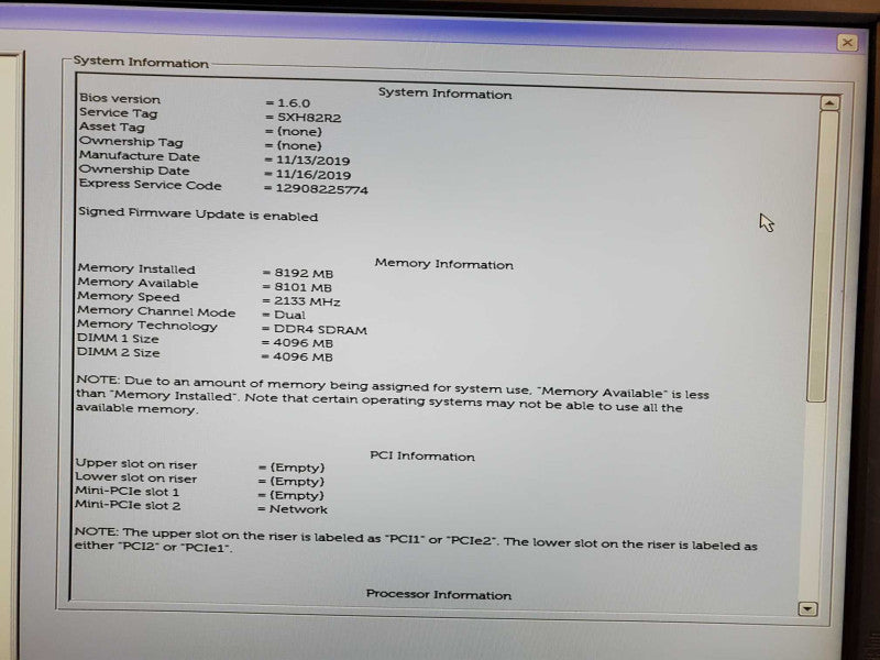 Dell Embedded Box PC 5000 Core i5-6440EQ @ 2.7GHz 8GB DDR4 No HDD (