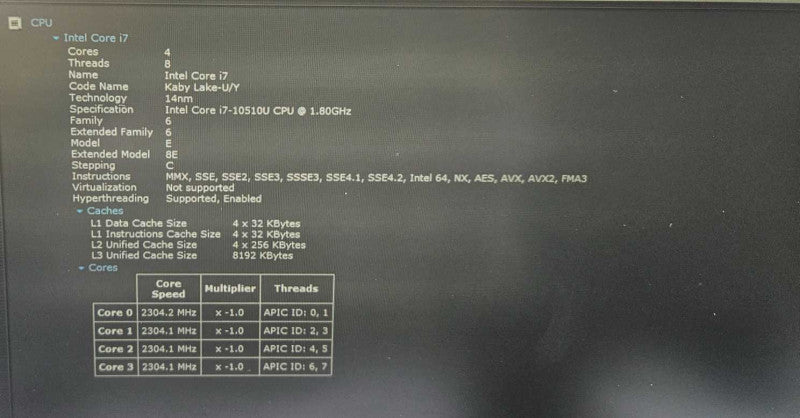 Lenovo Thinkpad E15 15.6\\" FHD i7-10510U @ 1.80GHz 8GB DDR4 RAM 500GB SSD )