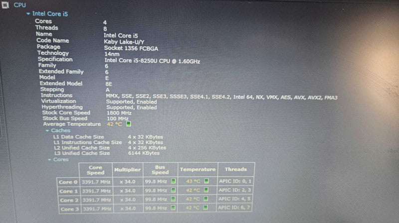 ASUS VIVOBOOK 15.6\\" FHD i5-8250U 1.60GHz 16 GB RAM 256GB SSD )