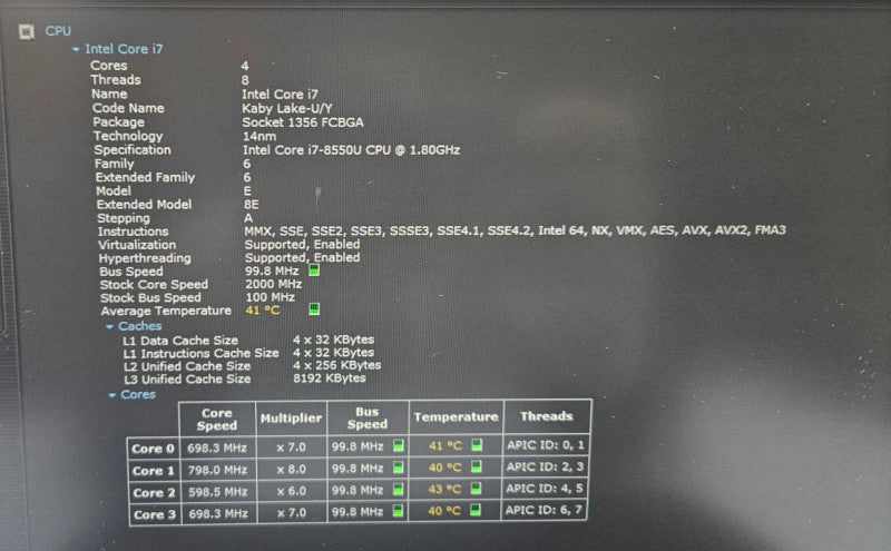 Asus VivoBook UX430U i7-8550U 16 GB RAM 500 GB SSD )