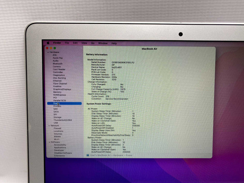 MacBook Air 13-inch 2017 with i5 CPU 8GB RAM & 128GB Storage  -