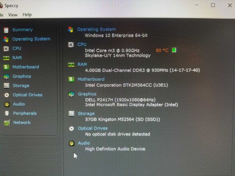 Intel STK2M364CC Compute Stick Core M3-6Y30 0.9GHz 4GB RAM 64GB SSD, W/ AC Q_