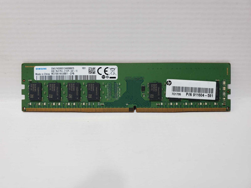 Samsung 8GB 2Rx8 PC4-2133P-U Desktop Memory (
