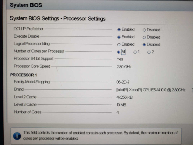 Dell PowerEdge R320 1x Xeon E5-1410 @ 2.80GHz 8GB RAM 2x PSU )