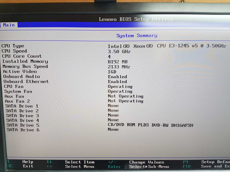 Lenovo TS-P310 E3-1245 V5 @ 3.50ghz / 8gb ram ddr4 / READ #