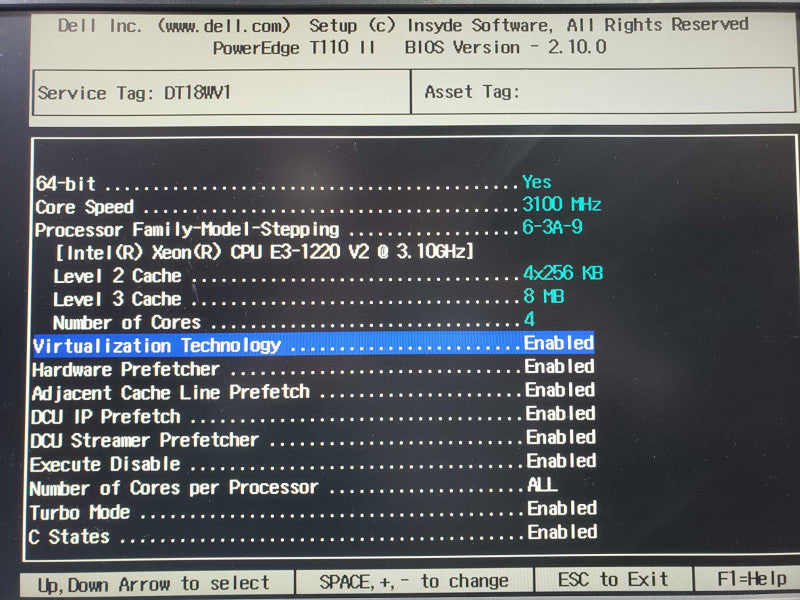 Dell PowerEdge T110 II 1x Xeon E3-1220 v2 @ 3.10GHz 8 GB RAM )