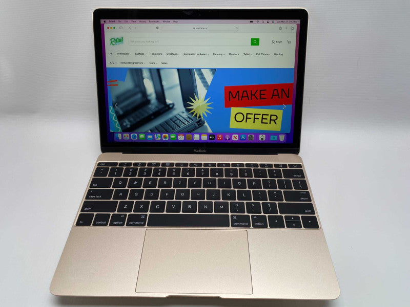 MacBook Retina 12-inch Early 2016 with Intel m3 Processor 8GB RAM & 250GB  -