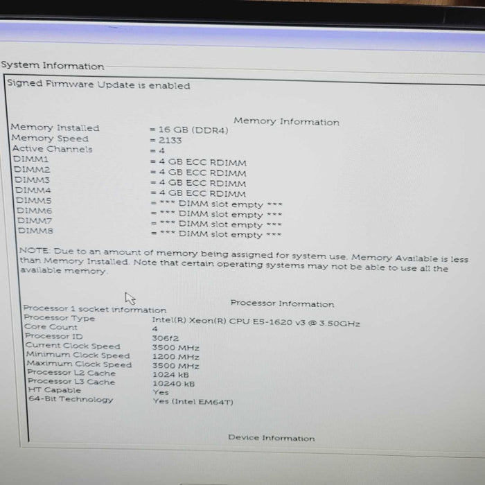 Dell Precision T5810 E5-1620 V3@3.50 GHz 16GB AMD FIREPRO W5100 =