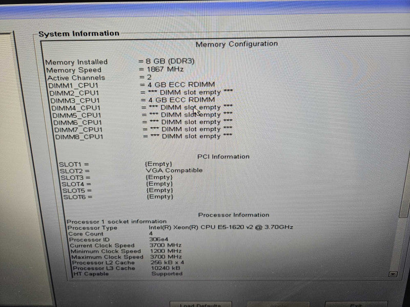 Dell Precision T3610  Xeon E5-1620 v2 @ 3.70GHz 8 GB RAM Quadro K4000 )