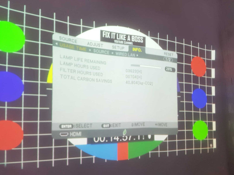 NEC NP-M260X Projector 3623 lamp hours / READ #