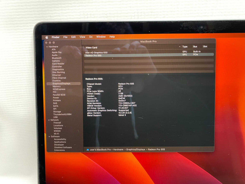 MacBook Pro 15-inch TouchBar 2017 with i7 CPU 16GB RAM & 250GB Storage READ -