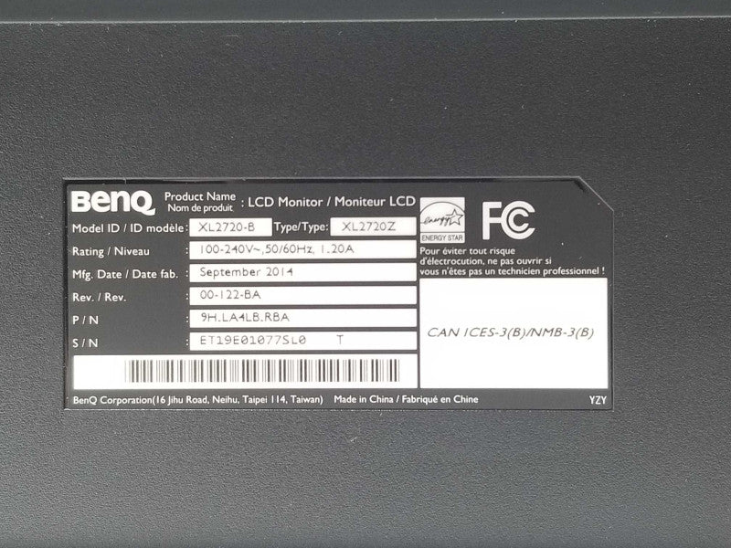 BenQ XL2720Z 27\\" 144Hz Gaming LCD Monitor, DVI, VGA, DISPLAY, HDMI _