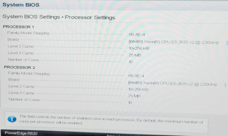 Dell PowerEdge R620 2x E5-2670v2@2.5 GHz, 64GB RAM, 2x 750W PSUs =