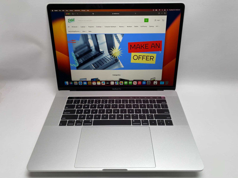 MacBook Pro 15-inch TouchBar 2018 with i7-8750H CPU 16GB RAM & 250GB Storage  -