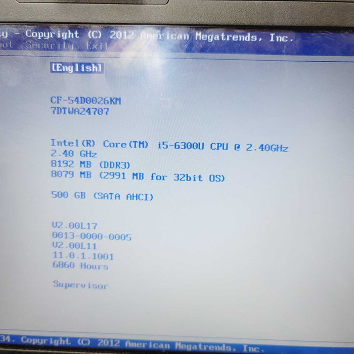 Panasonic Toughbook CF54 i5-6300U 8GB RAM 500GB HDD - READ =