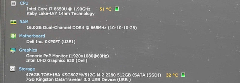 Dell Latitude 7490 14\\" Core i7-8650U @ 1.90GHz 16GB DDR4 500GB SSD ~  ~