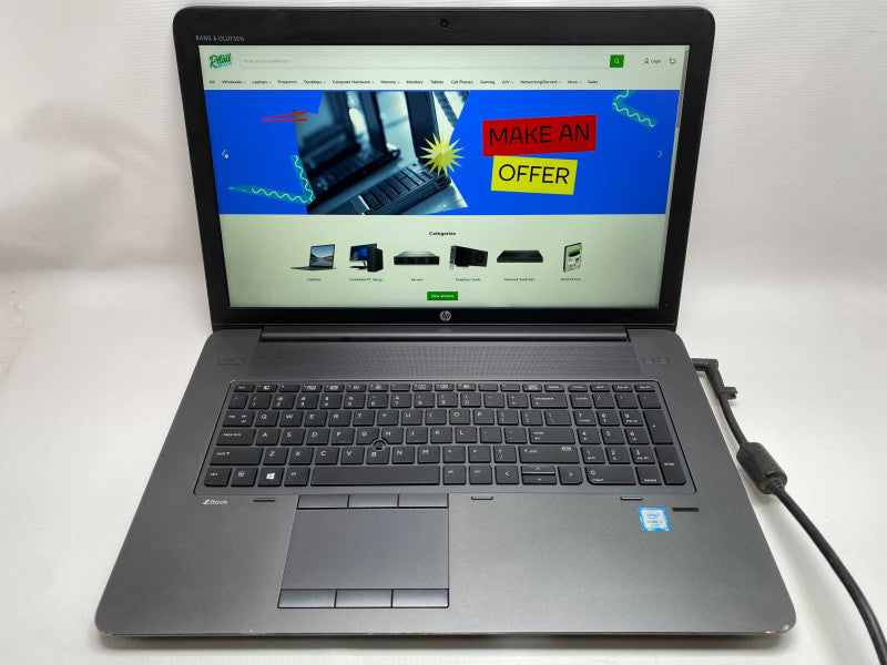 HP ZBook 17 G3 with i7-6700HQ CPU 16GB RAM & 256GB SSD Storage READ  -
