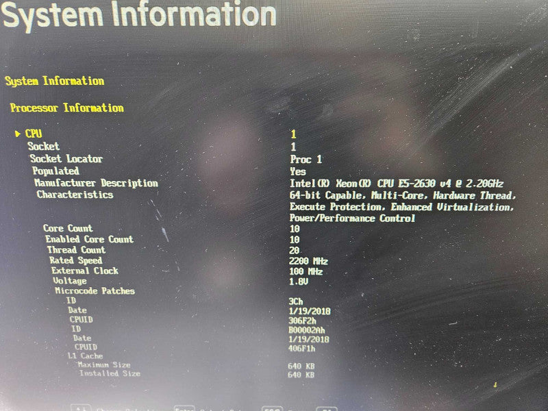 HP ProLiant DL360 Gen9 1x Xeon E5-2630 v4 @ 2.20GHz 32 GB RAM 2x 500W PSU )
