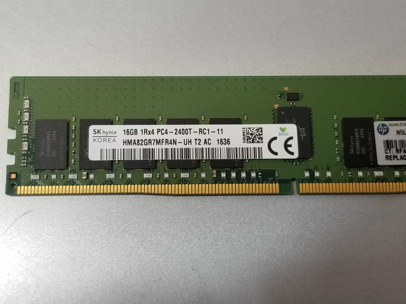 SK Hynix16GB 1Rx4 PC4-2400T-RC1-11 ECC Reg Server Ram HMA82GR7MFR4N Q_