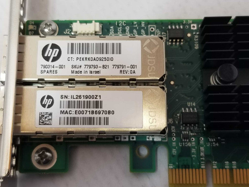 HP Ethernet 10G 2-port 546SFP + Adapter with HP10GB SR SFP+MODULE Q_