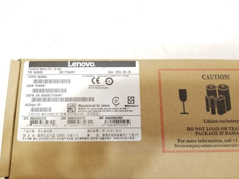 New Original Lenovo ThinkPad 70+ 6-Cell Battery 0A36302 Q_