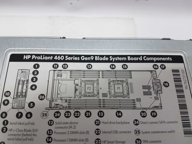 HP Proliant 460 Series Gen9 blade unit / 2x  E5-2640 V3 @ 2.60ghz - READ Q#