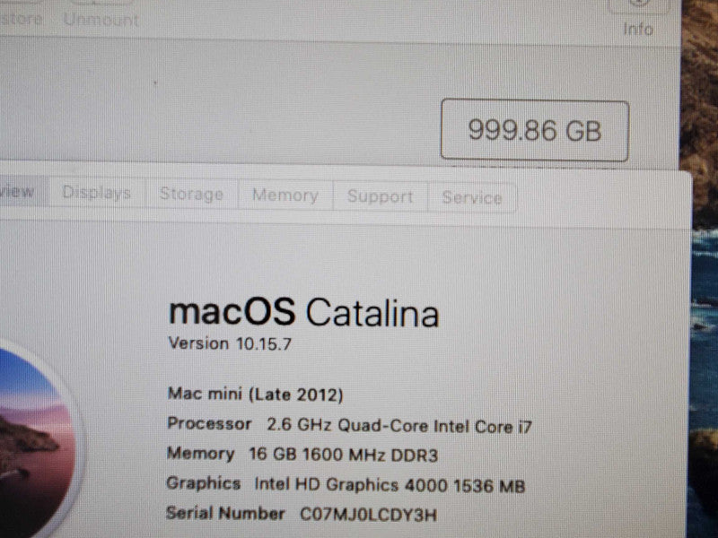 Mac mini - L.2012 i7 2.6GHz, 16GB DDR3, Intel HD4000, 1TB HDD ~